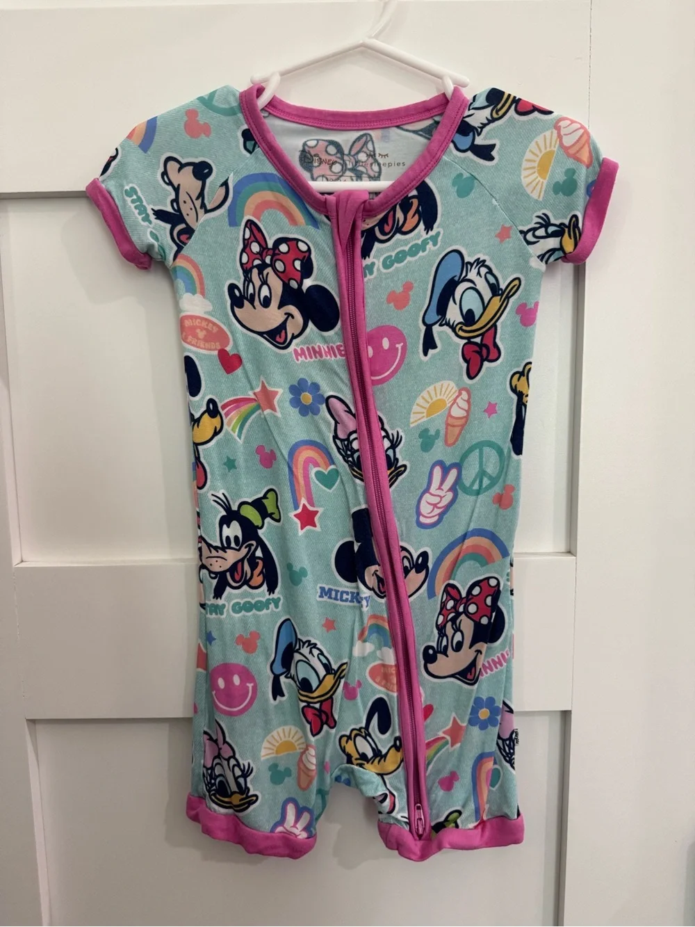 Little Sleepies Disney Mickey & Friends Shorty size 18-24 month